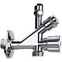  11065 Raminex Combi Tapkraan met knopbediening Chroom