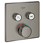 29124AL0 Grohe Grohtherm Smartcontrol Thermostatisch Inbouwmengkraan met Omstelling Hard Graphite Geborsteld (donker grijs)