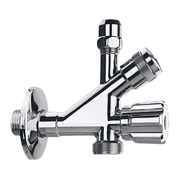 Raminex 11065 Combi Tapkraan met knopbediening Chroom