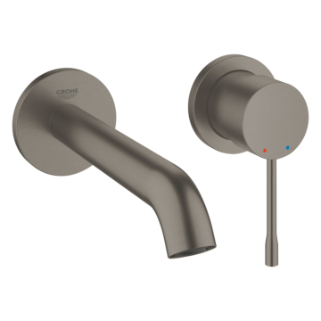 Grohe 19408AL1 Essence Tweegats Wastafelmengkraan M-Size Hard Graphite geborsteld (mat donker grijs)