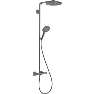 Hansgrohe 27633340 Croma Select S Showerpipe 240 1jet PowderRain met thermostaat Mat Zwart