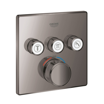 Grohe 29126A00 Grohtherm Smartcontrol Thermostatisch Inbouwmengkraan met Omstelling Hard Graphite (donker grijs)