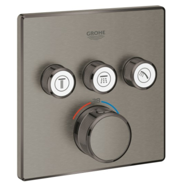 Grohe 29126AL0 Grohtherm Smartcontrol Thermostatisch Inbouwmengkraan met Omstelling Hard Graphite Geborsteld (mat donker grijs)
