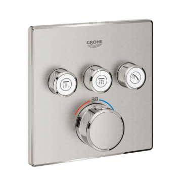 Grohe 29126DC0 Grohtherm Smartcontrol Thermostatisch Inbouwmengkraan met Omstelling Supersteel (RVS look)