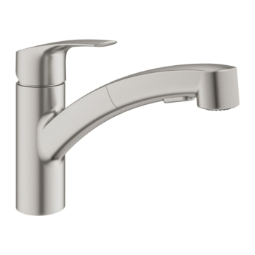 Grohe 30305DC1 Eurosmart Keukenmengkraan Lage Uitloop Supersteel (RVS look)