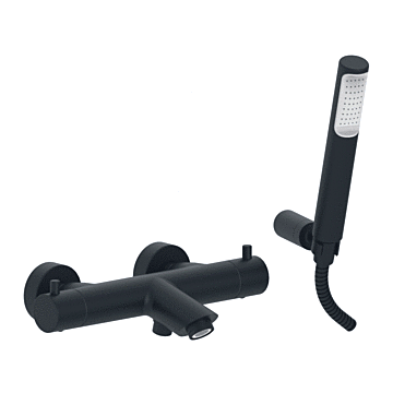 Paffoni LIQ023NO Light Thermostatische Douchemengkraan Mat Zwart
