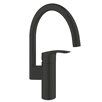 Grohe 332022433 Eurosmart Keukenmengkraan Hoge Uitloop Mat Zwart