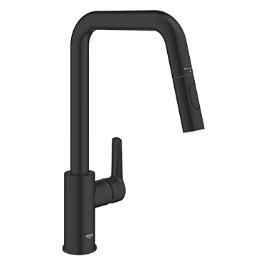 Grohe 306312430 Start Quickfix Keukenmengkraan Hoge Uitloop Mat Zwart