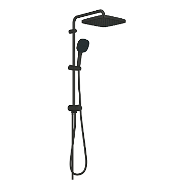 Grohe 269882431 Vitalio Comfort 250 Flex QuickFix Douchesysteem met Omstelkraan voor Wandmontage Mat Zwart