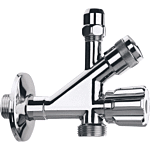 Raminex 11065 Combi Tapkraan met knopbediening Chroom