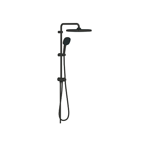 Grohe Vitalio Comfort 250 Douchesysteem met thermostaatkraan Mat Zwart
