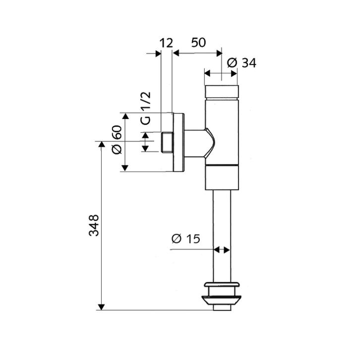 Schell 011150699 SchelloTronic Elektronische urinoirspoeler Chroom