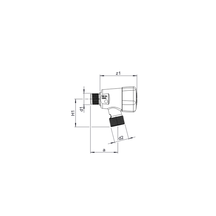 VSH 0500995 Aquarius DA-EB MM G1/2xG3/4 Tapkraan Grijs