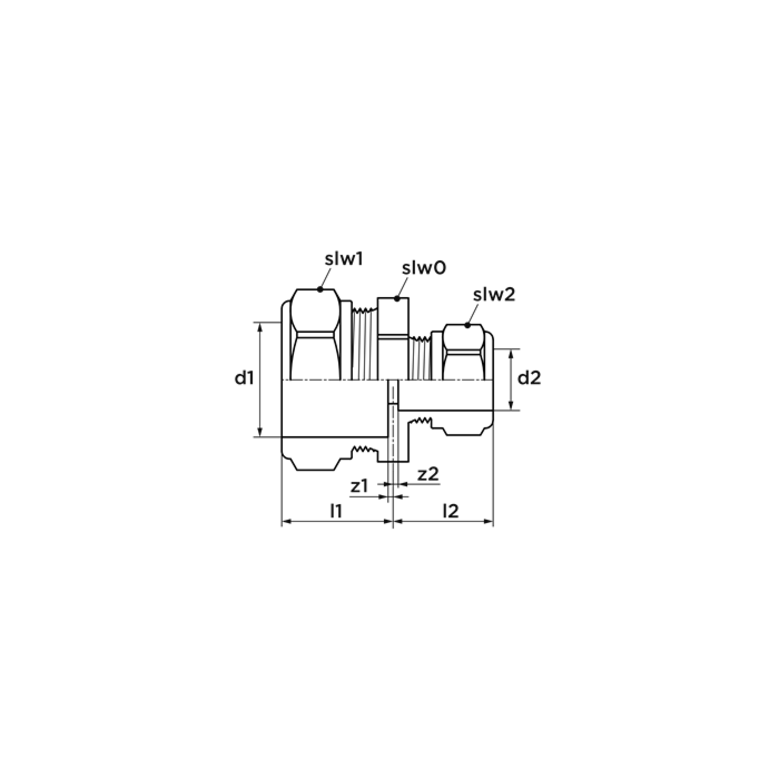VSH 0873631 SUPER KNEL S1201 Fitting met 2 aansluitingen 12X10 2XKN