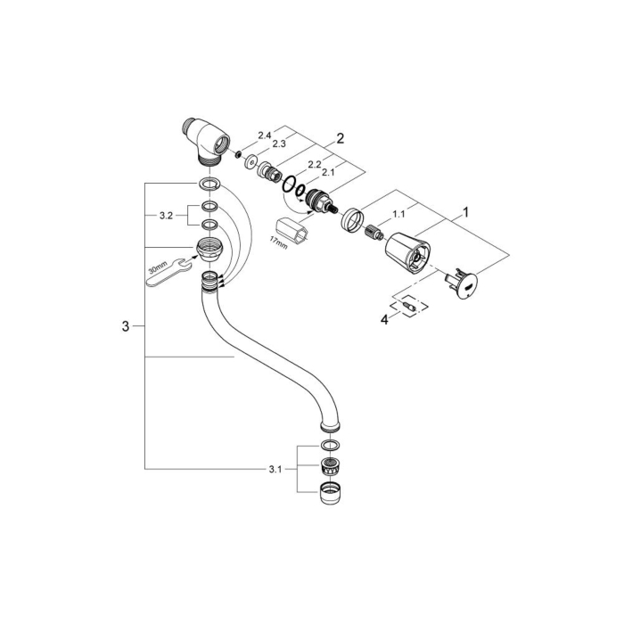 Grohe 30484001 Costa L Tapkraan 1/2" Chroom