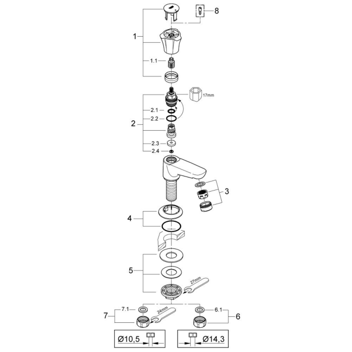 Grohe 20404001 Costa L Toiletkraan Chroom