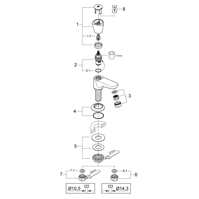 Grohe 20405001 Costa S Toiletkraan Chroom