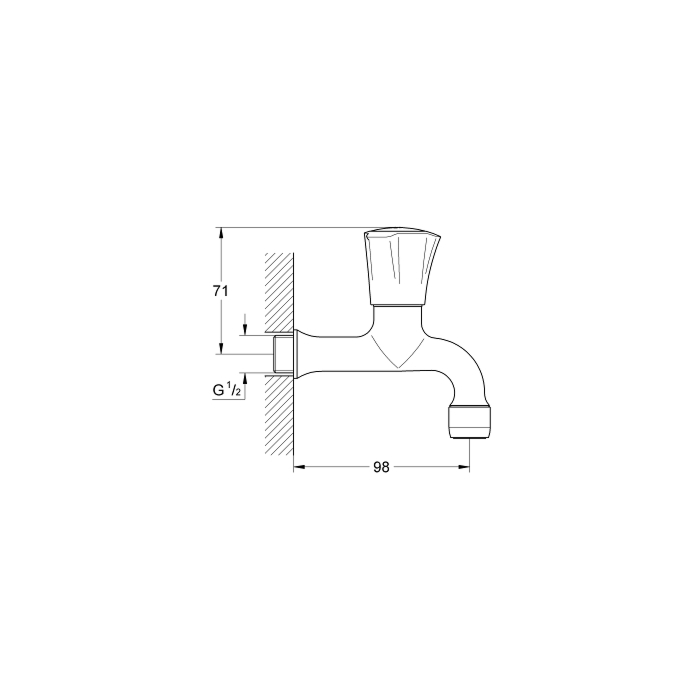 Grohe 30098001 Costa L Tapkraan 1/2" Chroom
