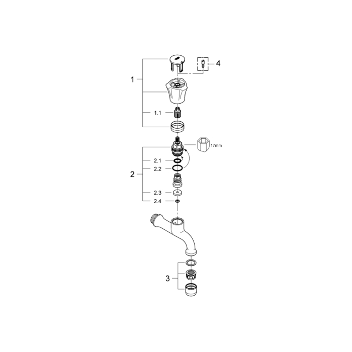Grohe 30098001 Costa L Tapkraan 1/2" Chroom
