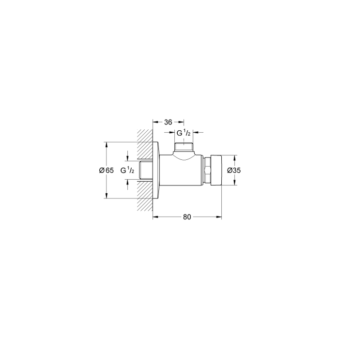 Grohe 36267000 Euroeco Cosmopolitan T Zelfsluitende douchekraan Chroom