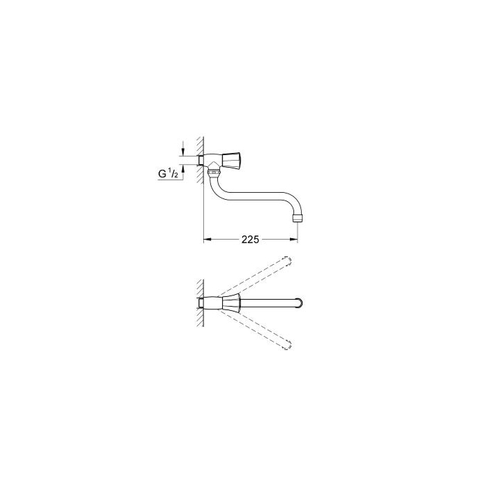 Grohe 30484001 Costa L Tapkraan 1/2" Chroom