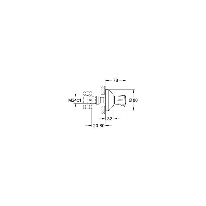 Grohe 19808001 Costa L Opbouwdeel Chroom