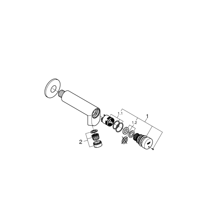 Grohe 36266000 Euroeco Cosmopolitan T Zelfsluitende Tapkraan Chroom 