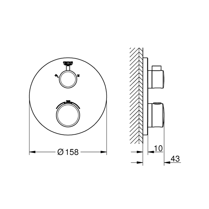 Grohe 24076000 Grohtherm Thermostatische Mengkraan Chroom