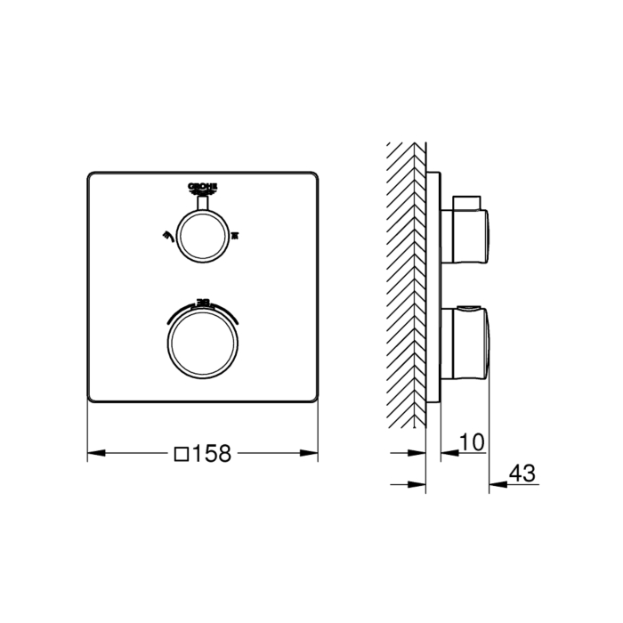 Grohe 24079000 Grohtherm Thermostatische Mengkraan Chroom