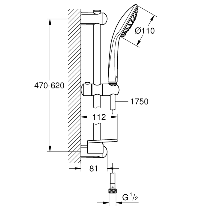 Grohe 27230001 Euphoria 110 Duo Doucheset 2 straalsoorten Chroom