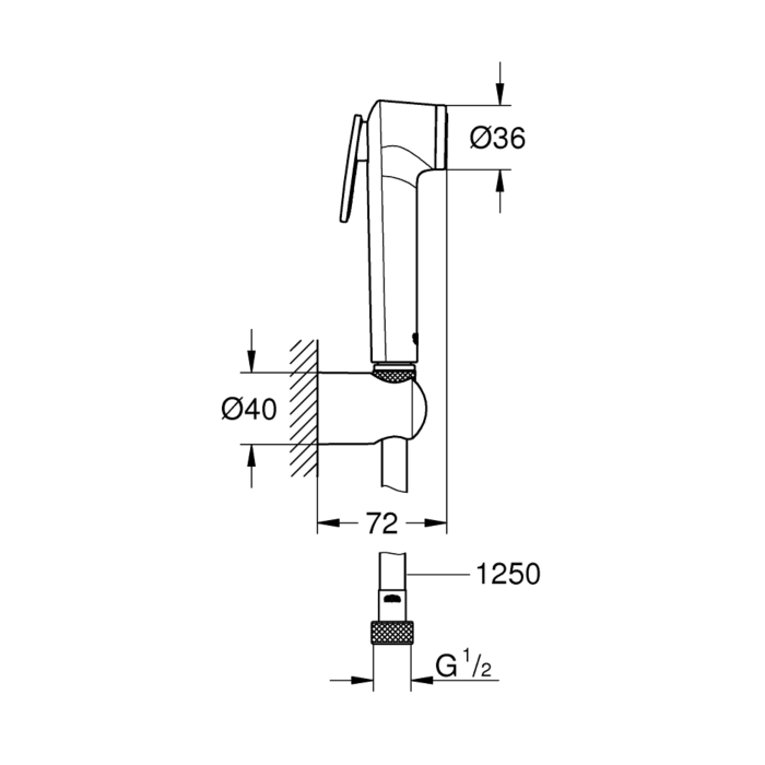 Grohe 27513001 Tempesta-F 30 Trigger Spray 30 Doucheset 1 straalsoort Chroom