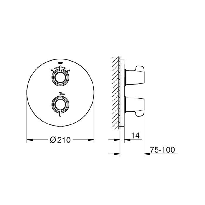 Grohe 29095000 Grohtherm Speciaal Thermostatische Douchemengkraan Chroom