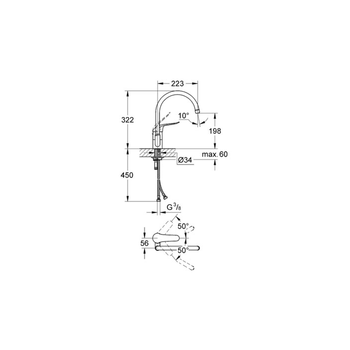 Grohe 32786000 Euroeco Special Keukenmengkraan Chroom