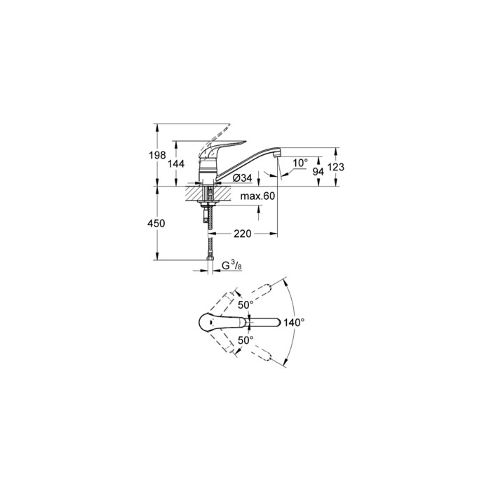 Grohe 32787000 Euroeco Special Keukenmengkraan Chroom