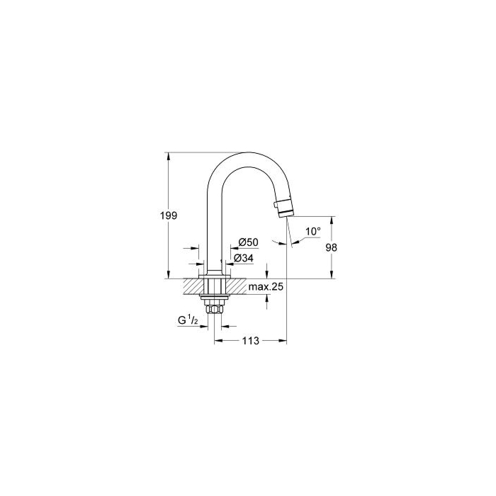Grohe 20201000 Universal Fonteinkraan Chroom-look (glans) 