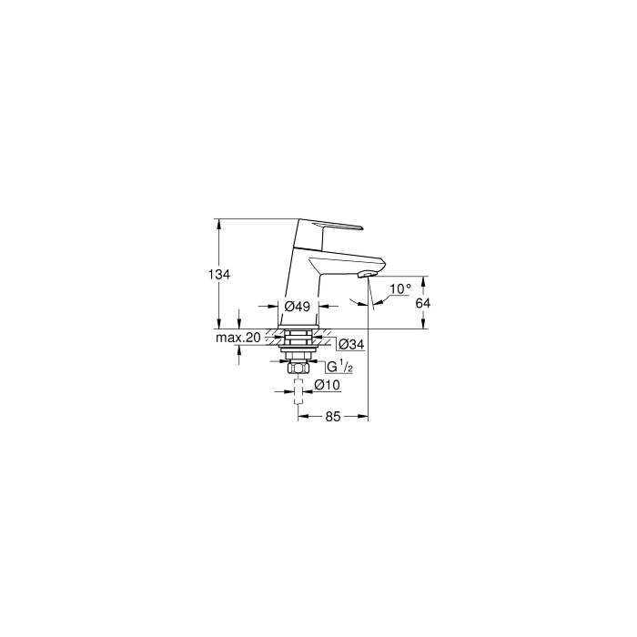 Grohe 23051002 Eurodisc Cosmopolitan Fonteinkraan Chroom