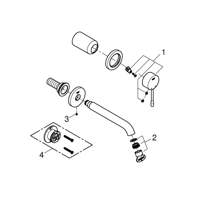 Grohe 19408DC1 Essence Tweegats wastafelmengkraan M-Size Supersteel
