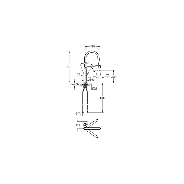 Grohe 31491DC0 Concetto Keukenmengkraan Supersteel
