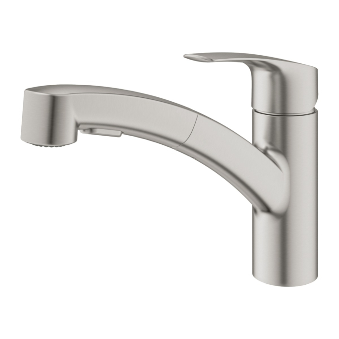 Grohe 30305DC1 Eurosmart Keukenmengkraan Lage Uitloop Supersteel (RVS look)