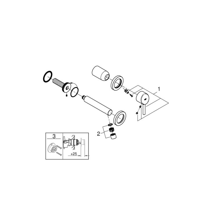 Grohe 19575001 Concetto Tweegats wastafelmengkraan S-Size Chroom