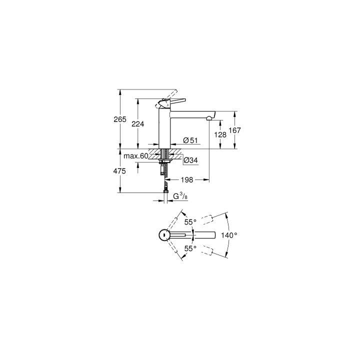 Grohe 31128001 Concetto Keukenmengkraan Medium Uitloop Chroom