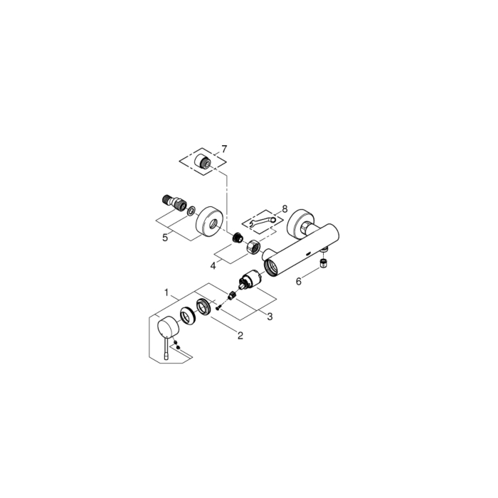 Grohe 33636BE1 Essence Douchemengkraan Nickel (licht grijs) Let op! Laatste exemplaar
