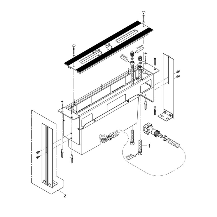 Grohe 29037000 Inbouw vier- en vijfgats badrandcombinatie