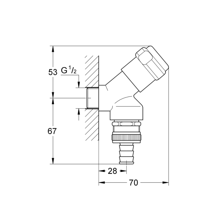 Grohe 41190000 1/2" Tapkraan Chroom 