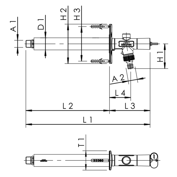 Kemper 5790201500 Frosti K577.02 Buitenkraan Vorstbestendig (hardloper)