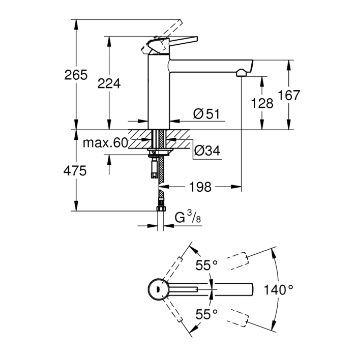 Grohe 31128DC1 Concetto Keukenmengkraan Medium Uitloop Supersteel