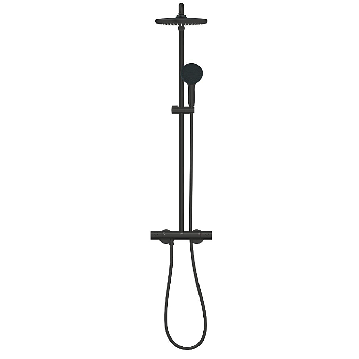 Grohe 266702431 Tempesta Systeem 250 Cube Douchesysteem met Thermostaatkraan Mat Zwart