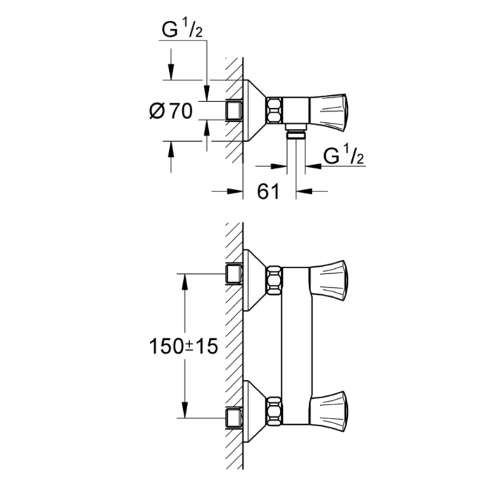 Grohe 26330001 Costa L Douchemengkraan Chroom