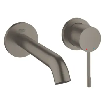 Grohe 19408AL1 Essence Tweegats Wastafelmengkraan M-Size Hard Graphite geborsteld (mat donker grijs)