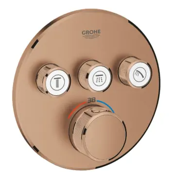 Grohe 29121DL0 Grohtherm Smartcontrol Thermostatisch Inbouwmengkraan met Omstelling Warm Sunset Geborsteld (mat brons)